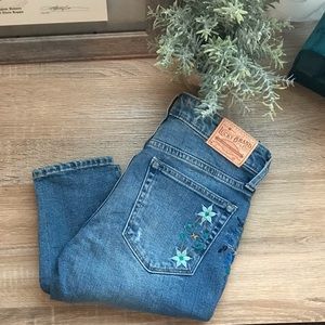 Lucky Brand Embroidered Jeans
